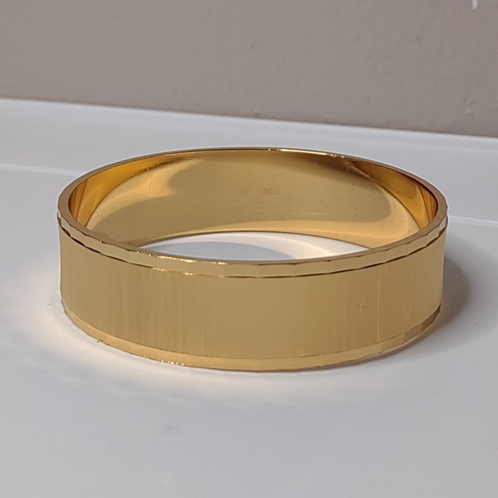 Vintage Monet Gold Tone Metal Bangle